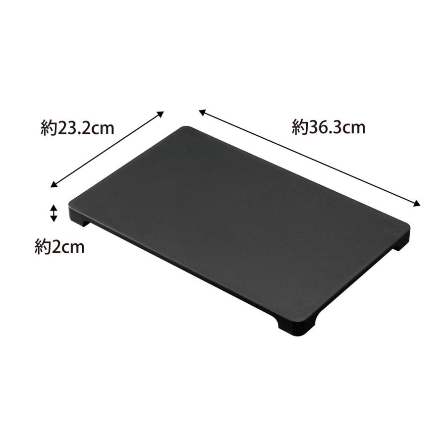 まな板 山崎実業 正規品 tower タワー 食洗機対応 マグネット抗菌まな板 カッティングボード  スクエア ブラック | tower | 08