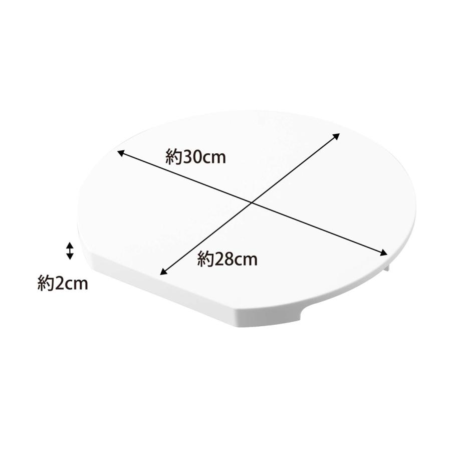 まな板 山崎実業 正規品 tower タワー 食洗機対応 マグネット抗菌まな板 カッティングボード  ラウンド ホワイト | tower | 08