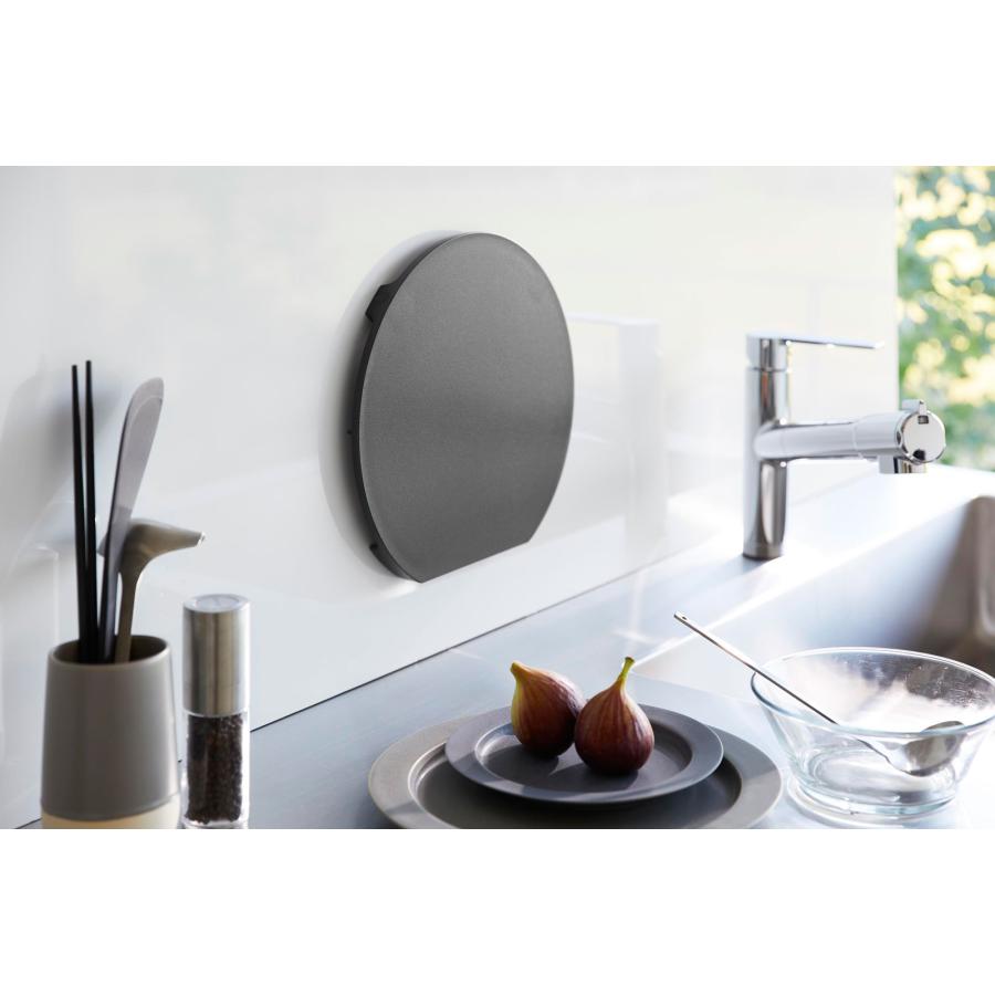 まな板 山崎実業 正規品 tower タワー 食洗機対応 マグネット抗菌まな板 カッティングボード  ラウンド ブラック | tower | 02