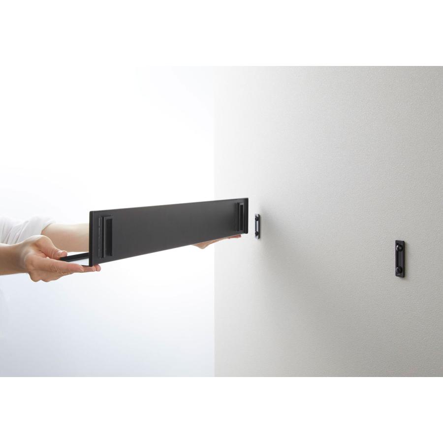 壁面収納 山崎実業 正規品 tower タワー 石こうボード壁対応タブレット＆ブック棚 飾り棚 ディスプレイ棚  ブラック | tower | 07