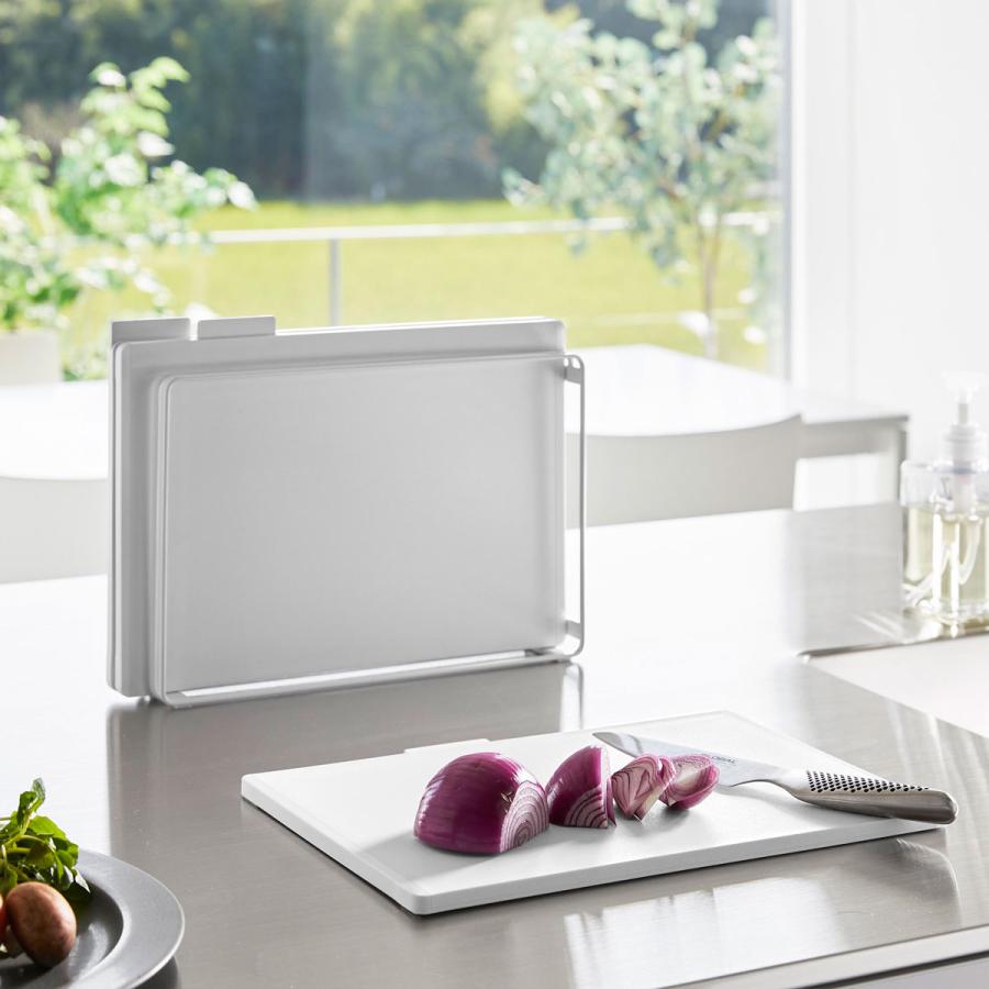 まな板 山崎実業 正規品 tower タワー 食洗機対応 抗菌まな板3枚セット カッティングボード  ホワイト | tower