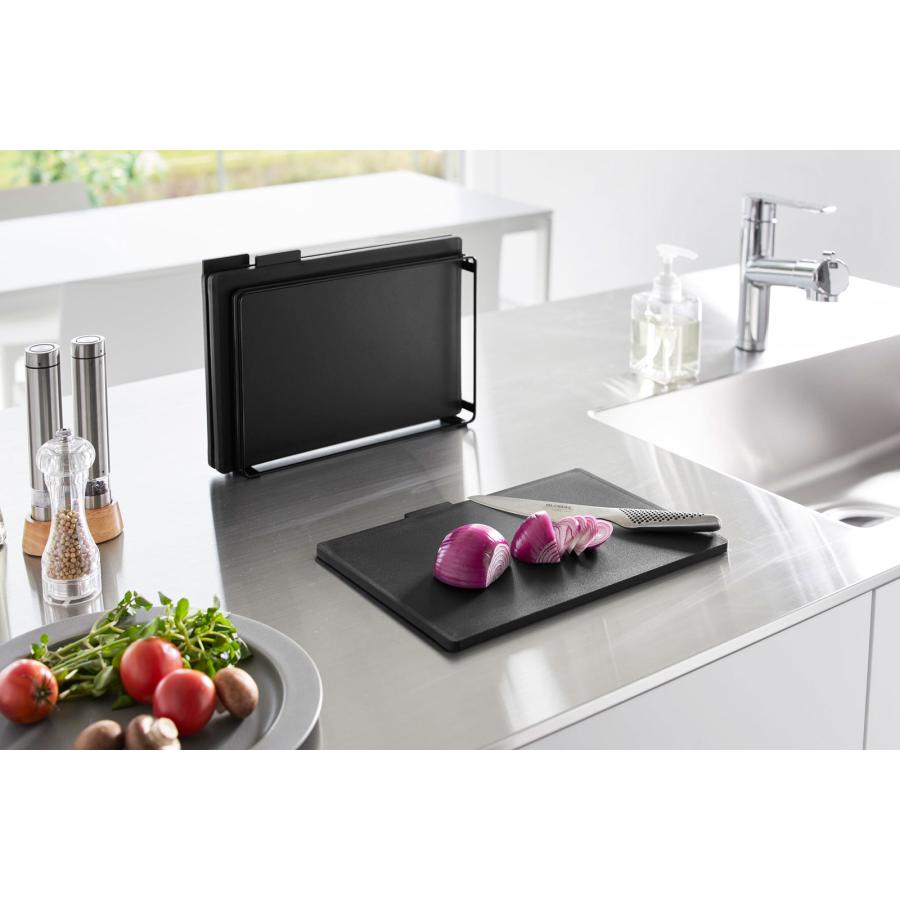 まな板 山崎実業 正規品 tower タワー 食洗機対応 抗菌まな板3枚セット カッティングボード  ブラック | tower | 03