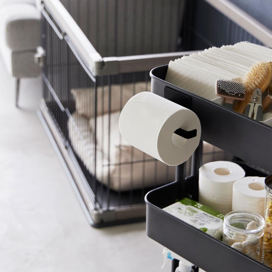 トイレットペーパーケース 山崎実業 正規品 nooks ヌークス マグネットトイレットペーパーホルダー トイレットペーパーホルダー  ブラック | 山崎実業