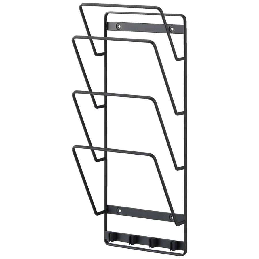 充電スタンド 山崎実業 正規品 tower タワー 石こうボード壁対応ウォールタブレットホルダー 4段 充電ステーション  ブラック | tower | 01