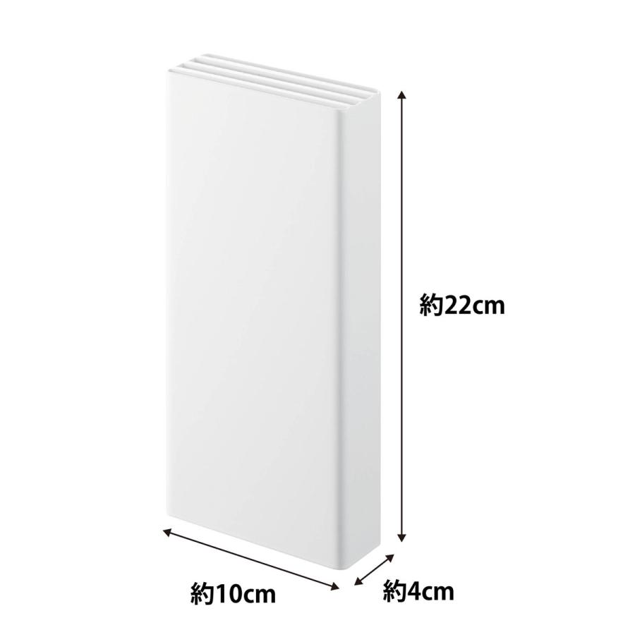 包丁スタンド 山崎実業 正規品 tower タワー フィルムフック包丁ホルダー 包丁ケース 包丁差し 収納ケース  ホワイト | tower | 08