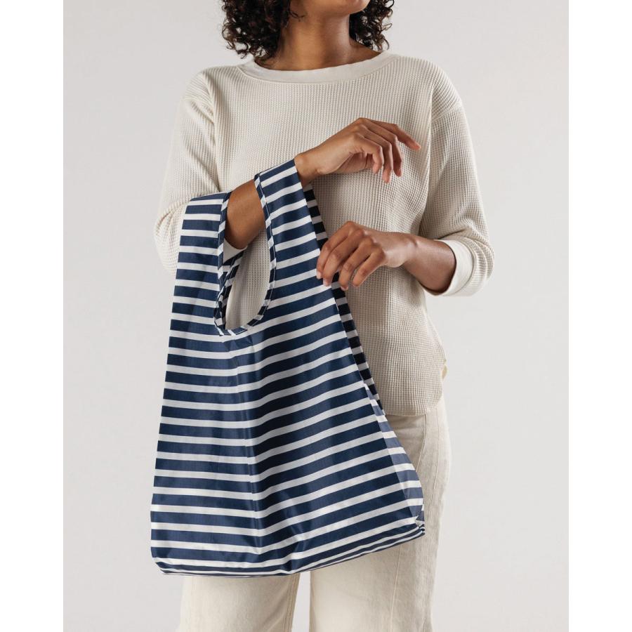 2024新作 エコバッグ バグー BAGGU バグゥ STANDARD BAGGU 折りたたみ 収納コンパクト スタンダードバグゥ スタンダードバグー ネイビーストライプ | BAGGU | 01