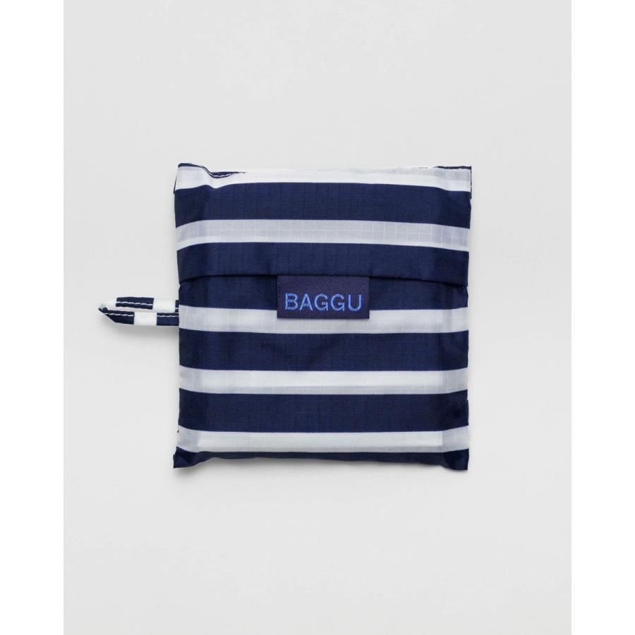 2024新作 エコバッグ バグー BAGGU バグゥ STANDARD BAGGU 折りたたみ 収納コンパクト スタンダードバグゥ スタンダードバグー ネイビーストライプ | BAGGU | 03