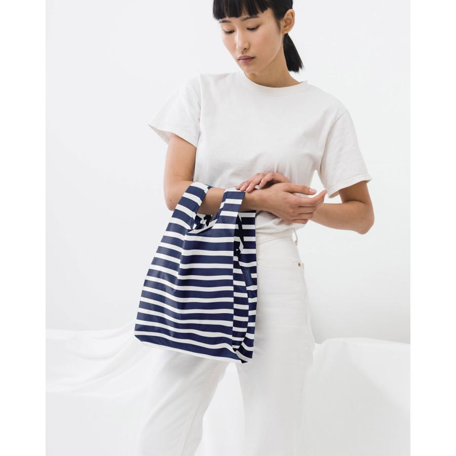2024新作 エコバッグ バグー BAGGU 正規品 バグゥ BABY BAGGU 折りたたみ 収納コンパクト ベビーバグゥ ベビーバグー ネイビーストライプ | BAGGU | 01