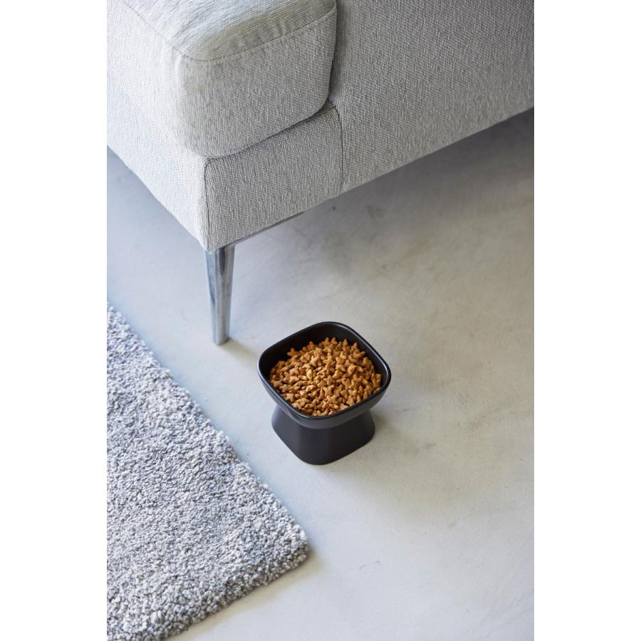 ペットフードボウル 山崎実業 正規品 nooks ヌークス 食べやすい高さ陶器ペットフードボウル ペット用品  ブラック | 山崎実業 | 04