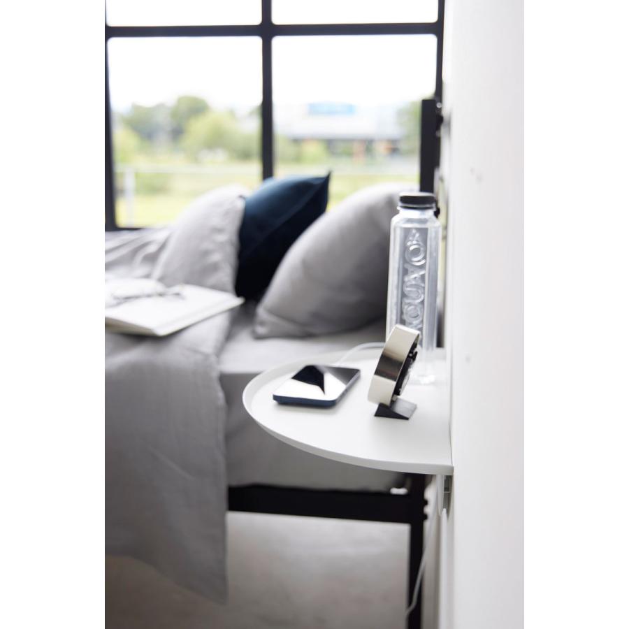 サイドテーブル 山崎実業 正規品 tower タワー ウォールサイドテーブル 石こうボード壁対応 コーヒーテーブル ナイトテーブル  ホワイト | tower | 03