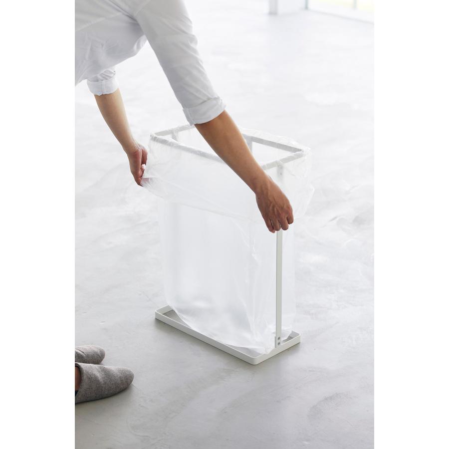 蓋付きゴミ箱 山崎実業 正規品 tower タワー スリム蓋付き分別ゴミ袋ホルダー 45L 横開き 2個組 キッチンゴミ箱 分別ゴミ箱  ホワイト | tower | 05