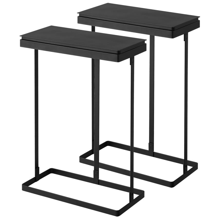 蓋付きゴミ箱 山崎実業 正規品 tower タワー スリム蓋付き分別ゴミ袋ホルダー 45L 横開き 2個組 キッチンゴミ箱 分別ゴミ箱  ブラック | tower | 01