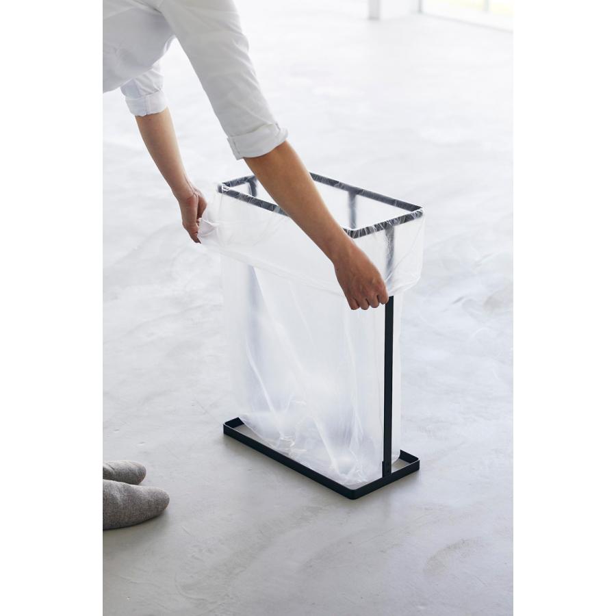 蓋付きゴミ箱 山崎実業 正規品 tower タワー スリム蓋付き分別ゴミ袋ホルダー 45L 横開き 2個組 キッチンゴミ箱 分別ゴミ箱  ブラック | tower | 05