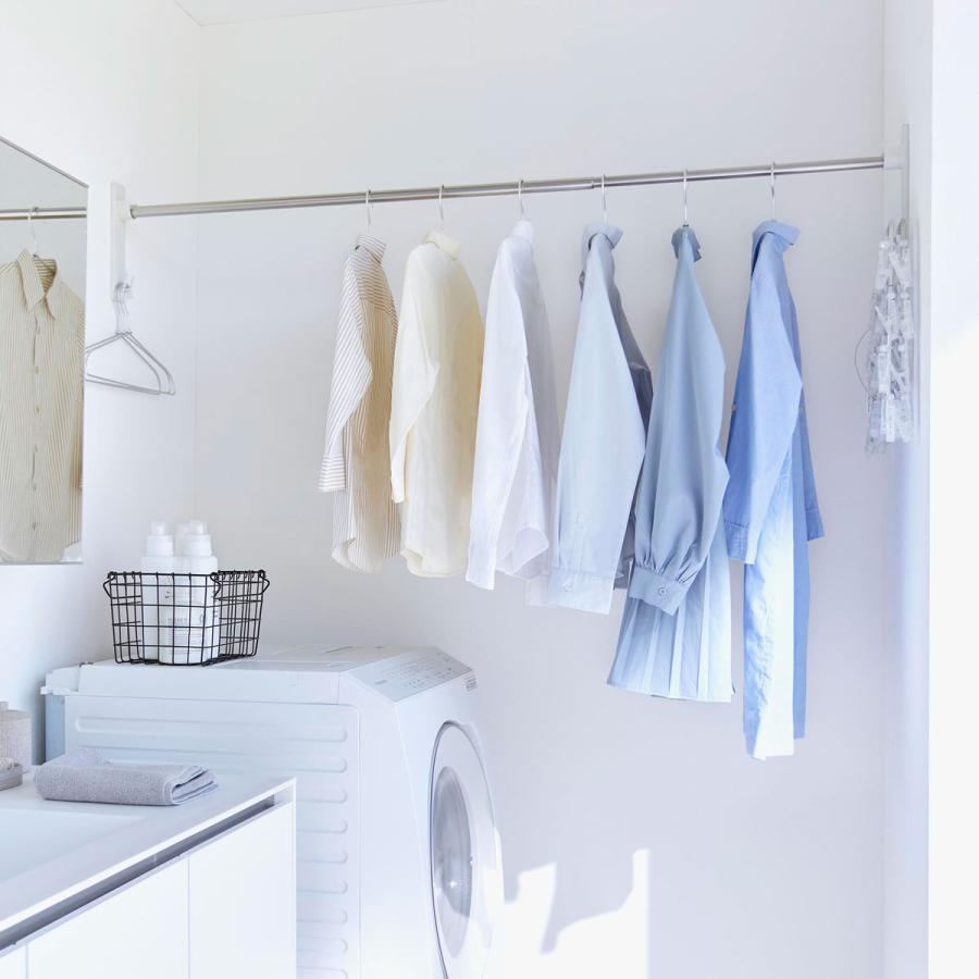 物干し竿受け 山崎実業 tower タワー 石こうボード壁対応物干し竿ホルダー 2個組 ホワイト | tower