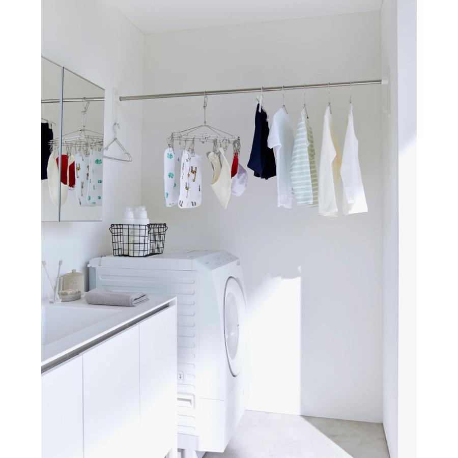 物干し竿受け 山崎実業 tower タワー 石こうボード壁対応物干し竿ホルダー 2個組 ホワイト | tower | 02