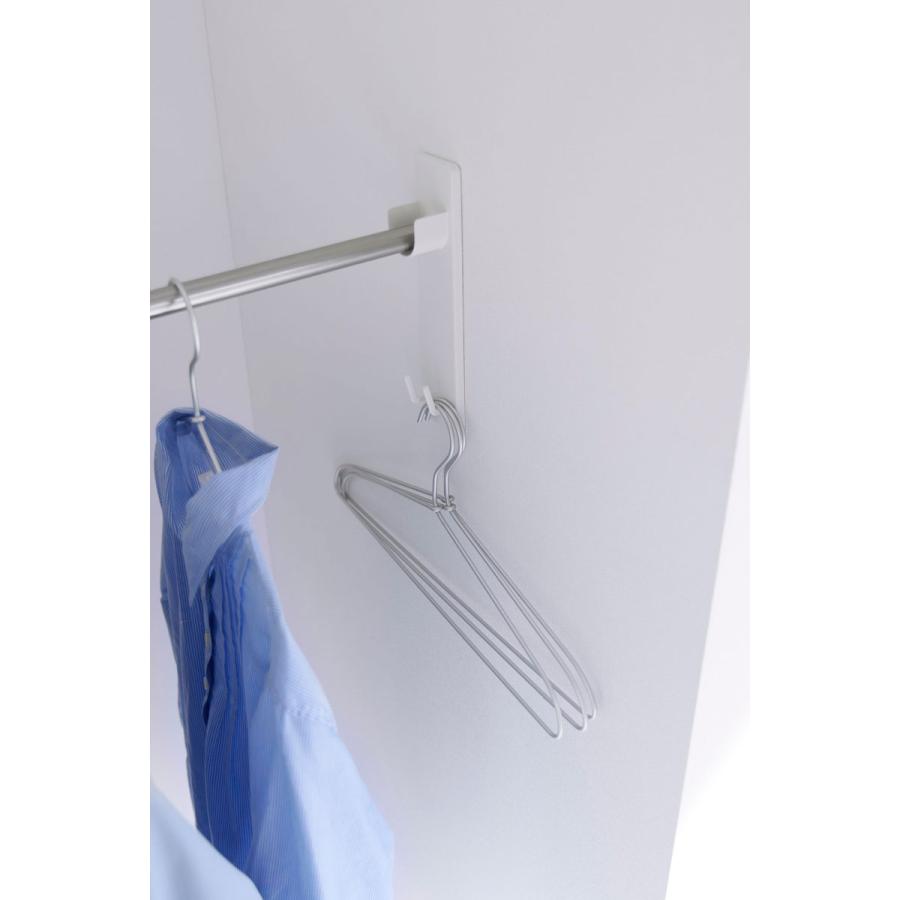 物干し竿受け 山崎実業 tower タワー 石こうボード壁対応物干し竿ホルダー 2個組 ホワイト | tower | 05