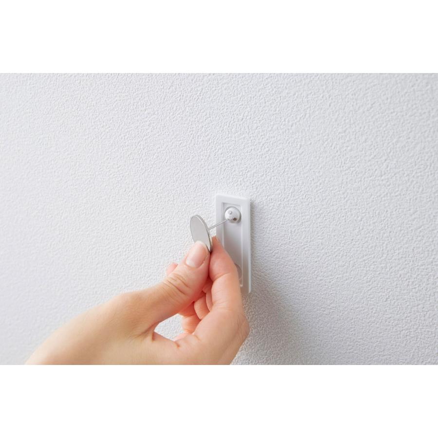 物干し竿受け 山崎実業 tower タワー 石こうボード壁対応物干し竿ホルダー 2個組 ホワイト | tower | 06