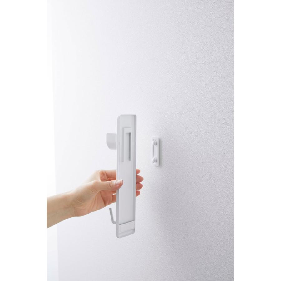 物干し竿受け 山崎実業 tower タワー 石こうボード壁対応物干し竿ホルダー 2個組 ホワイト | tower | 07