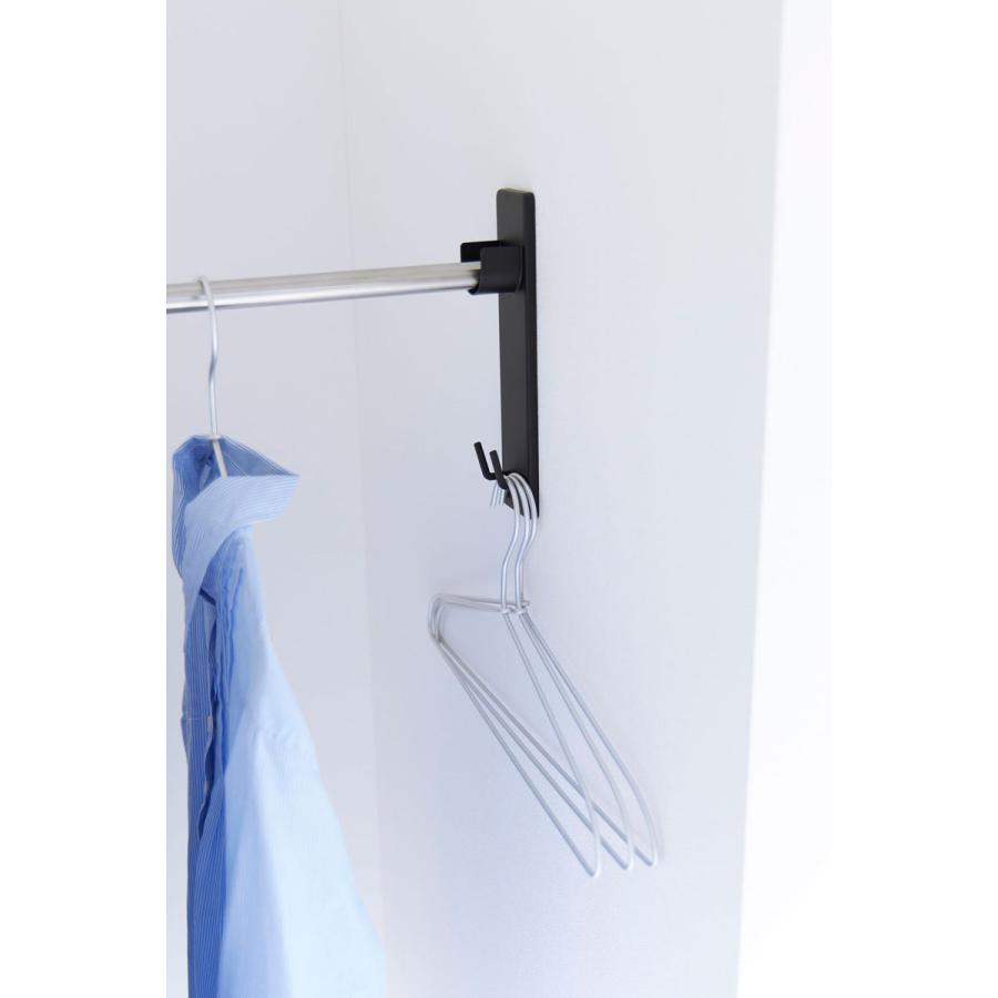 物干し竿受け 山崎実業 tower タワー 石こうボード壁対応物干し竿ホルダー 2個組 ブラック | tower | 05