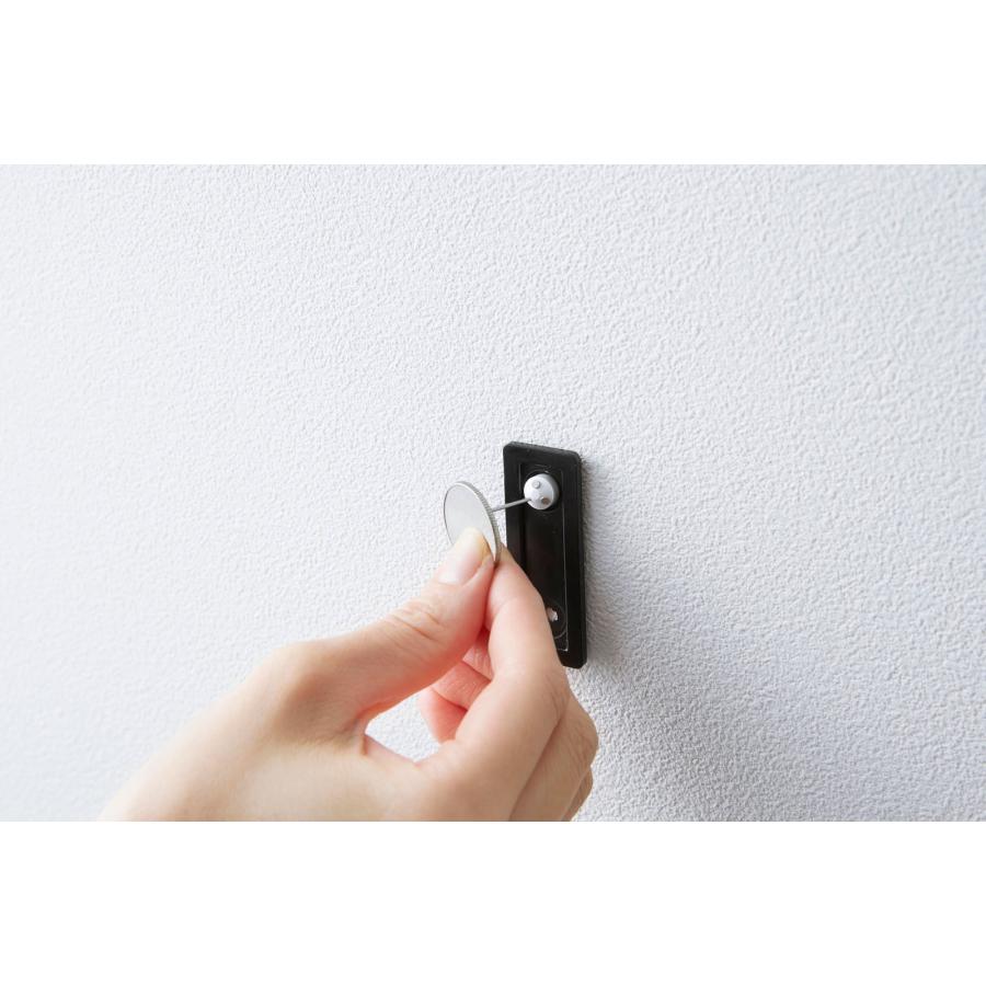 物干し竿受け 山崎実業 tower タワー 石こうボード壁対応物干し竿ホルダー 2個組 ブラック | tower | 06