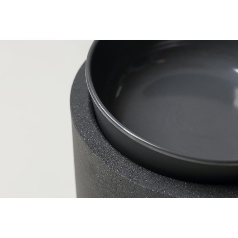 閉店セール｜ペットフードボウル ideaco イデアコ ペット用食器 ペットフィーダー Food bowl Low ストーンサンドブラック/チャコール |  | 02