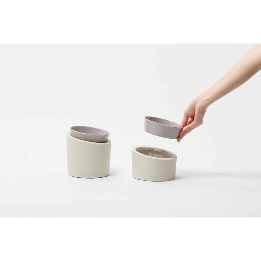 閉店セール｜ペットフードボウル ideaco イデアコ ペット用食器 ペットフィーダー Food bowl Low ストーンサンドブラック/チャコール |  | 07