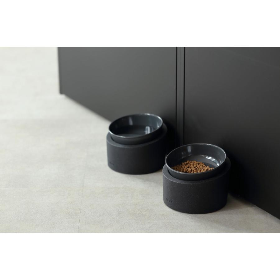 閉店セール｜ウォーターボウル ideaco イデアコ ペット用食器 ペットフィーダー Water bowl Low ストーンサンドブラック/チャコール |  | 01