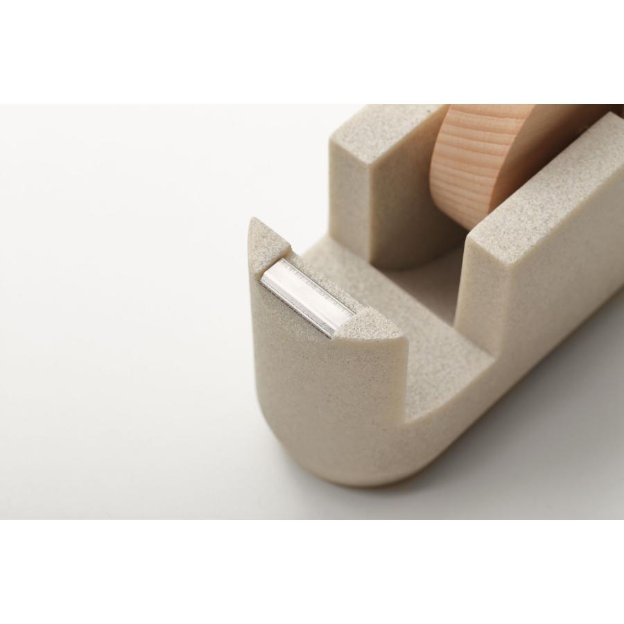 テープカッター ideaco イデアコ ステーショナリー テープカッター ストーンサンドカラー 石調 テープディスペンサー tape cutter ストーンサンドホワイト |  | 03