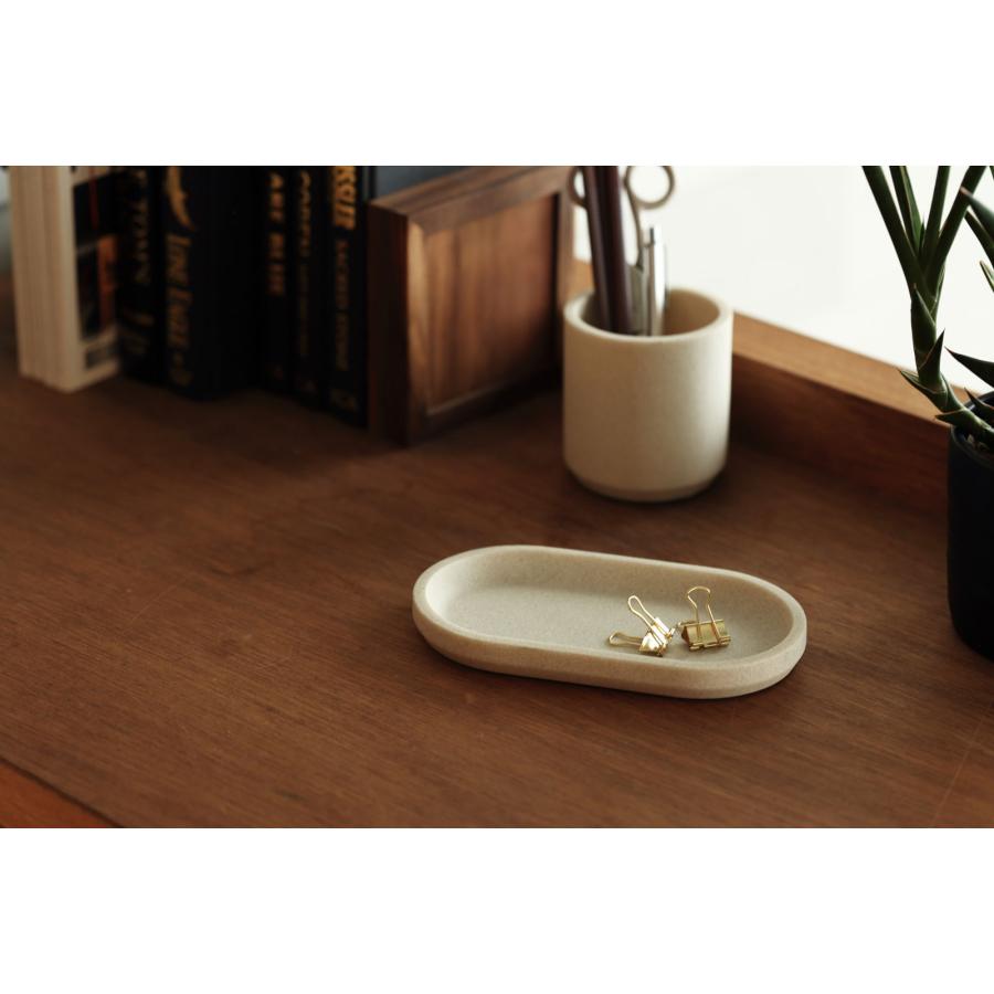 文具トレイ 正規品 ideaco イデアコ ステーショナリー トレイ ストーンサンドカラー 石調 ペントレイ デスクトレー Stationery tray ストーンサンドホワイト |  | 01