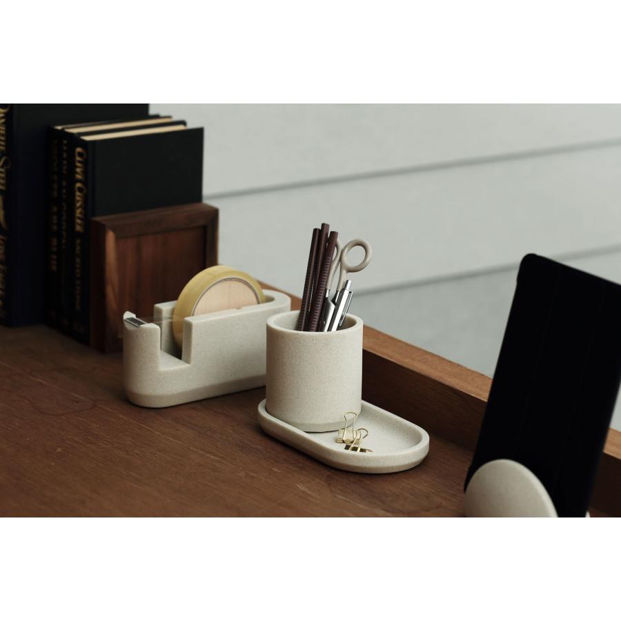 ペン立て 正規品 ideaco イデアコ ステーショナリー ペンスタンド ストーンサンドカラー 石調 ペンホルダー Stationery pen stand ストーンサンドホワイト |  | 02