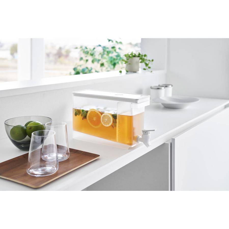 ドリンクサーバー 山崎実業 正規品 tower タワー 冷蔵庫ドリンクサーバー 2.8L ドリンクディスペンサー  ホワイト | tower | 04