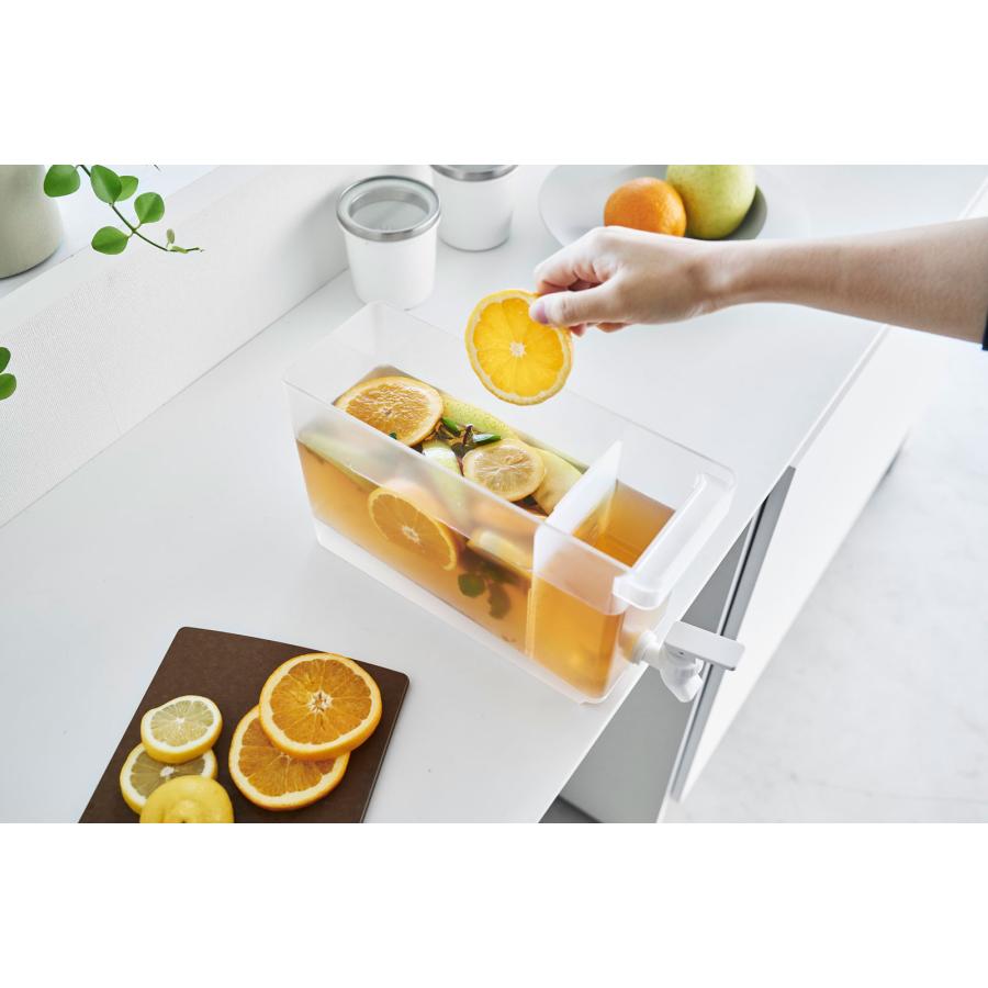 ドリンクサーバー 山崎実業 正規品 tower タワー 冷蔵庫ドリンクサーバー 2.8L ドリンクディスペンサー  ホワイト | tower | 06