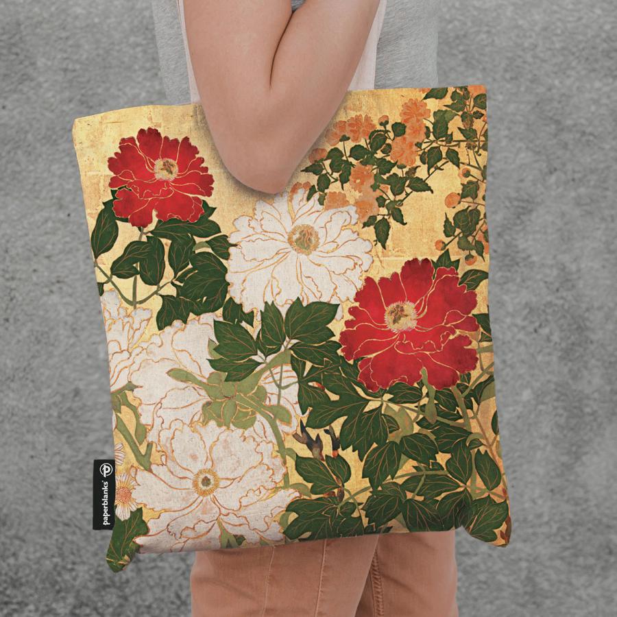 トートバッグ paperblanks ペーパーブランクス コットントートバッグ コットンバッグ 夏 琳派の花 |  | 02