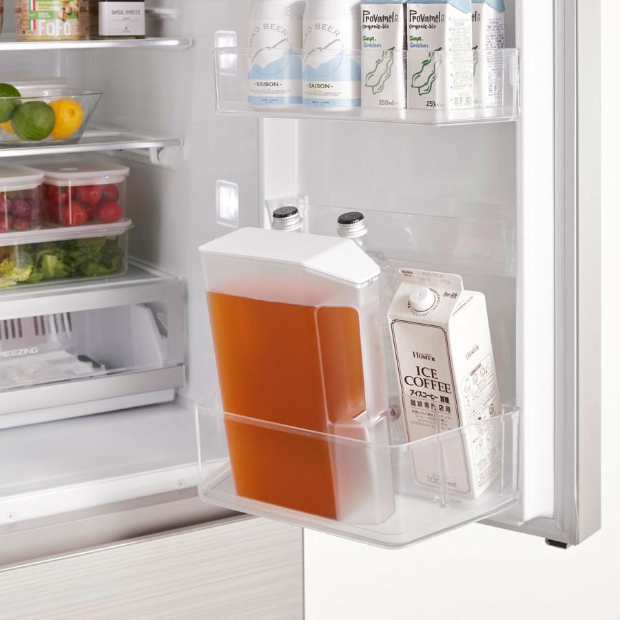 冷水筒 山崎実業 正規品 tower タワー ハンドル付きスリム冷水筒 2L 茶ポット 麦茶ポット  ホワイト | tower