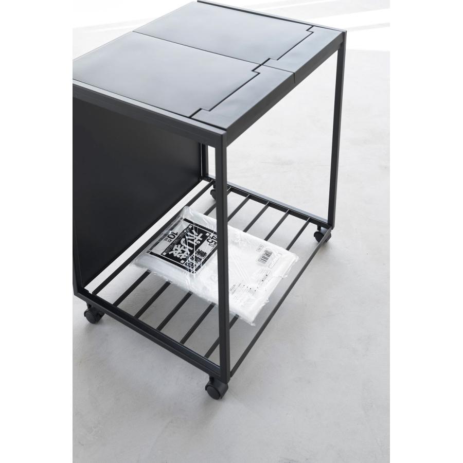 分別ゴミ箱 山崎実業 正規品 tower タワー 蓋付き目隠し分別ダストワゴン 45L 2分別 分別ごみ箱 キッチンゴミ箱  ブラック | tower | 07