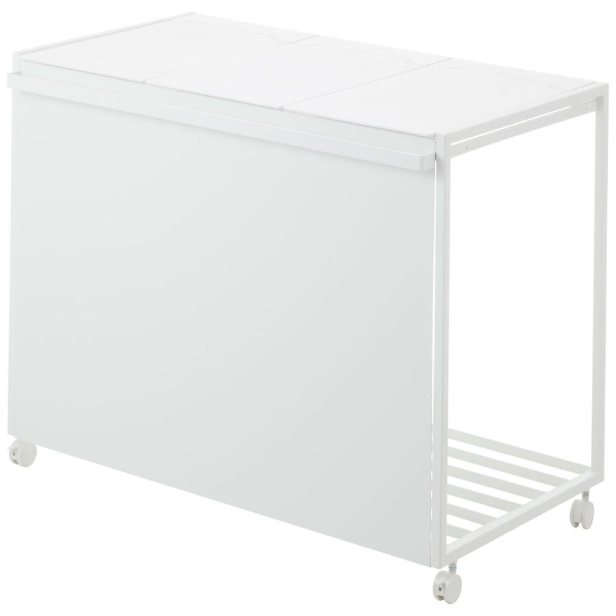 分別ゴミ箱 山崎実業 正規品 tower タワー 蓋付き目隠し分別ダストワゴン 45L 3分別 分別ごみ箱 キッチンゴミ箱  ホワイト | tower | 01