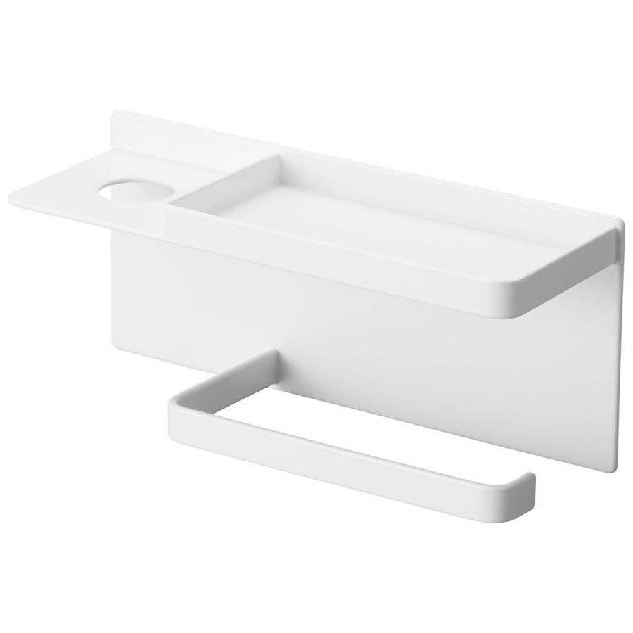 収納トレー 山崎実業 正規品 tower タワー マグネットUV対策用品収納ホルダー 浮かせる収納 壁掛けトレー  ホワイト | tower | 01