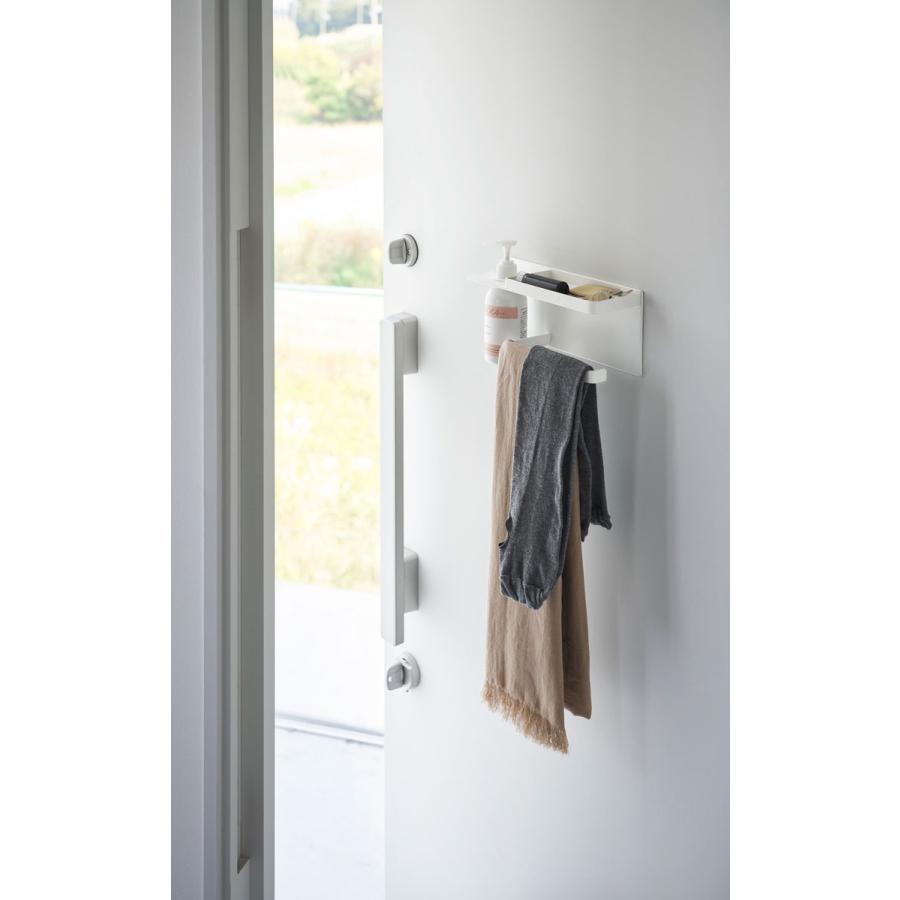 収納トレー 山崎実業 正規品 tower タワー マグネットUV対策用品収納ホルダー 浮かせる収納 壁掛けトレー  ホワイト | tower | 03