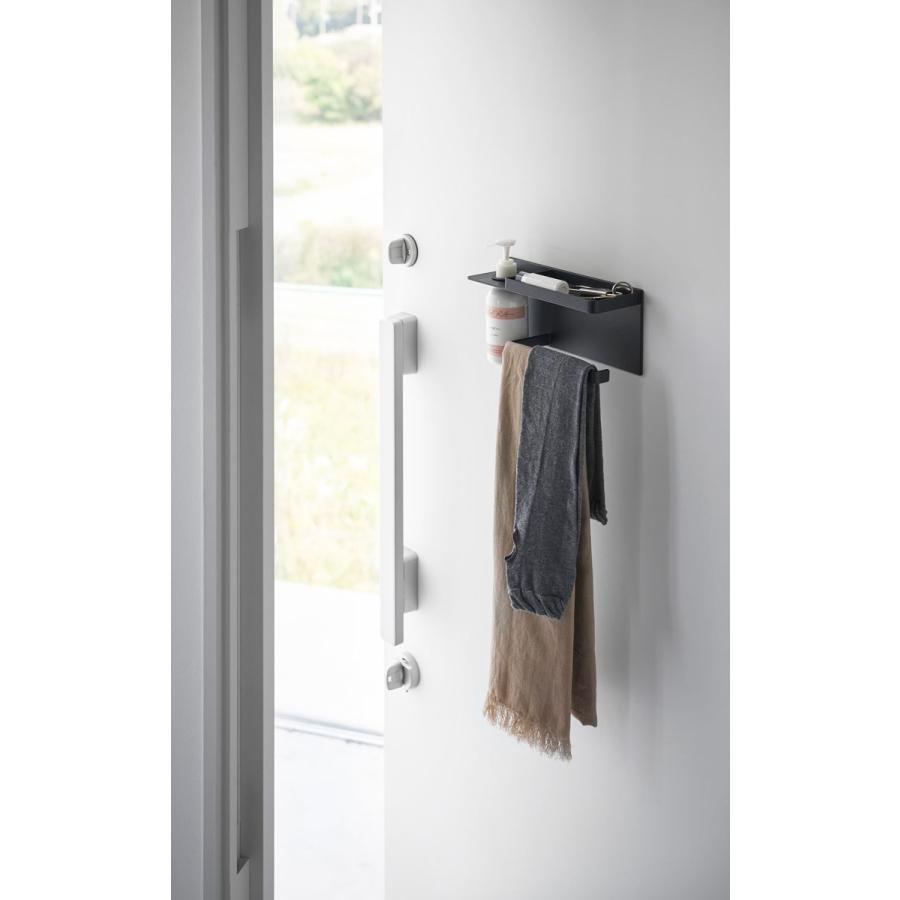 収納トレー 山崎実業 正規品 tower タワー マグネットUV対策用品収納ホルダー 浮かせる収納 壁掛けトレー  ブラック | tower | 03