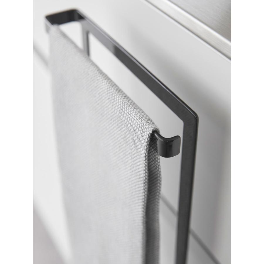 タオルハンガー 山崎実業 正規品 tower タワー キッチンシンク下収納扉タオルハンガー H15 タオルバー タオル掛け  ブラック | tower | 06