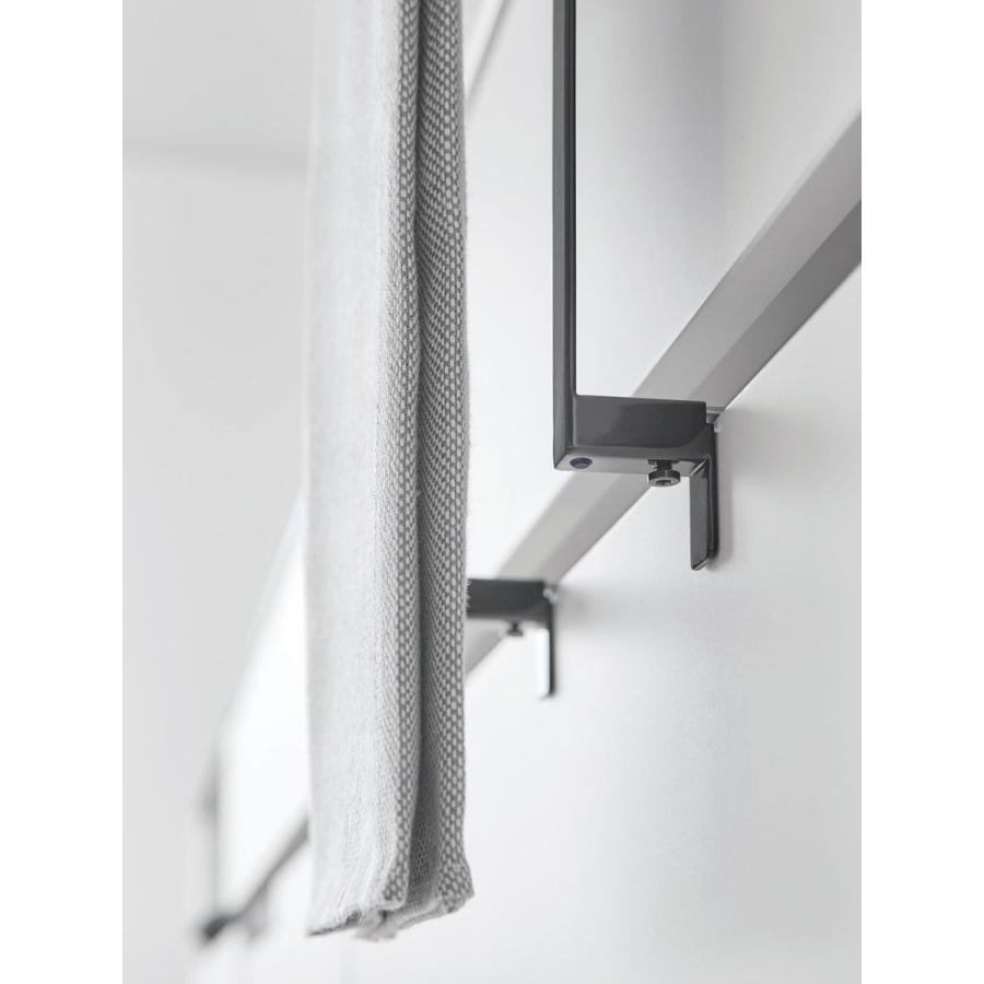 タオルハンガー 山崎実業 正規品 tower タワー キッチンシンク下収納扉タオルハンガー H15 タオルバー タオル掛け  ブラック | tower | 07
