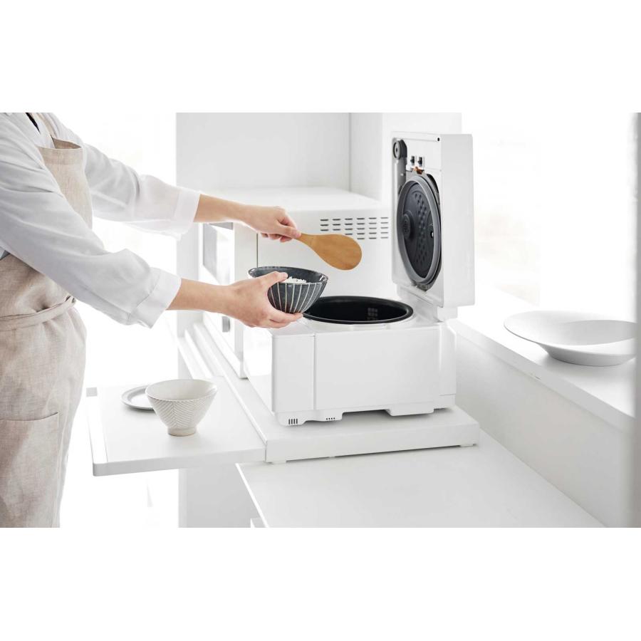 キッチンスライドテーブル 山崎実業 正規品 tower タワー キッチン家電下スライドテーブル W80 スライドテーブル 引き出し  ホワイト | tower | 05