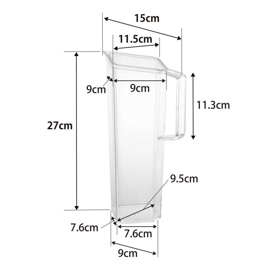 冷水筒 山崎実業 正規品 tower タワー ハンドル付き冷水筒 1.2L 茶ポット 麦茶ポット  ホワイト | tower | 08