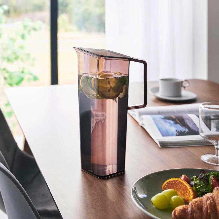 冷水筒 山崎実業 正規品 tower タワー ハンドル付き冷水筒 1.2L 茶ポット 麦茶ポット  ブラック | tower