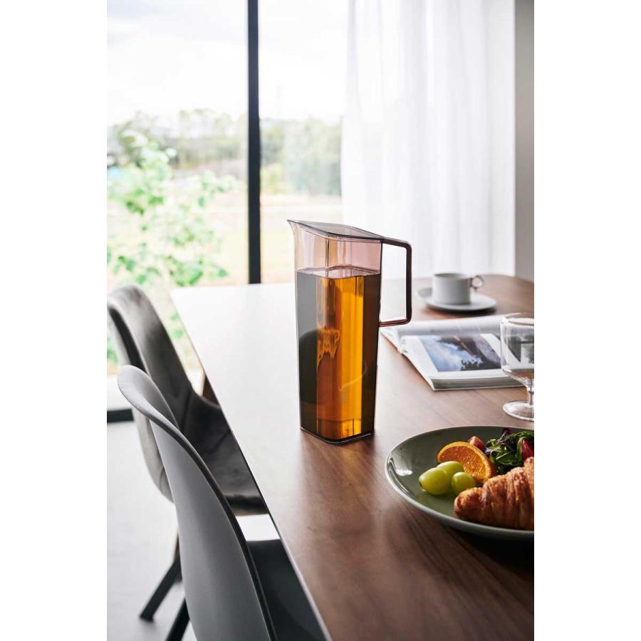 冷水筒 山崎実業 正規品 tower タワー ハンドル付き冷水筒 1.2L 茶ポット 麦茶ポット  ブラック | tower | 02