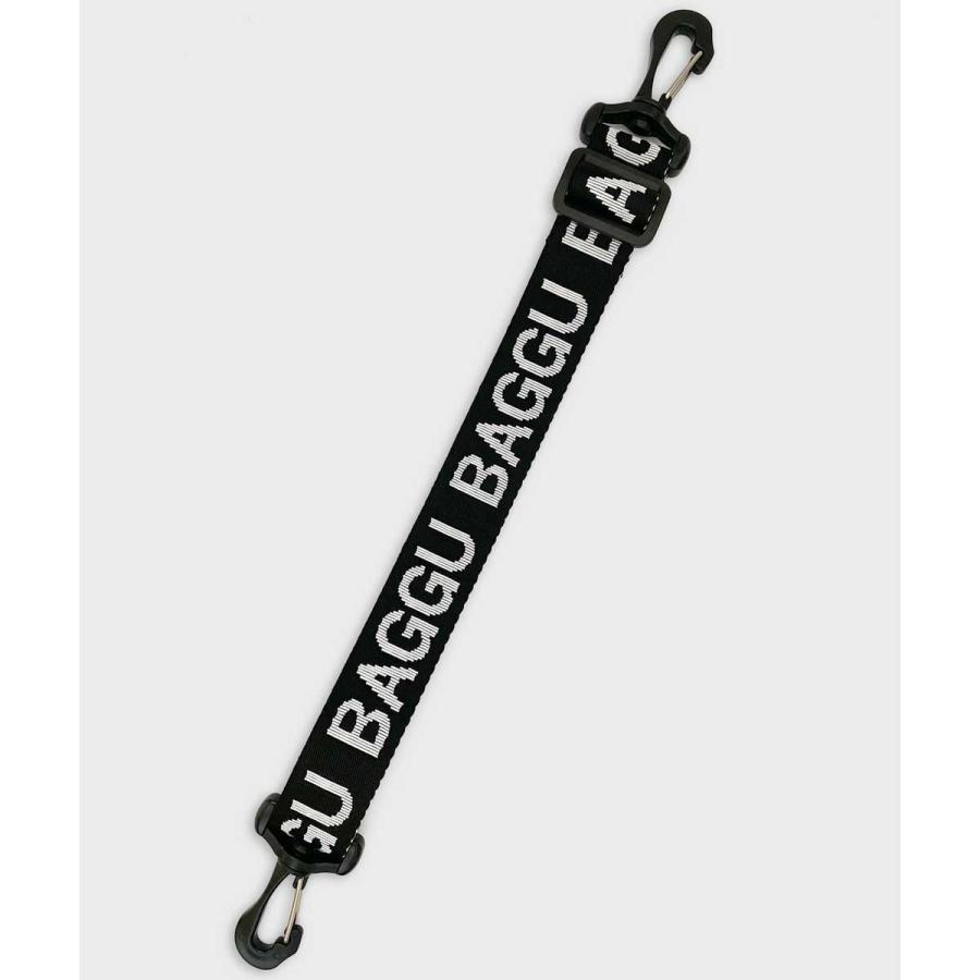 ショルダーストラップ バグー 正規品 BAGGU バグゥ エコバッグ用ストラップ バッグ かばん Baggu Attachable Strap ブラック x ホワイトロゴ | BAGGU
