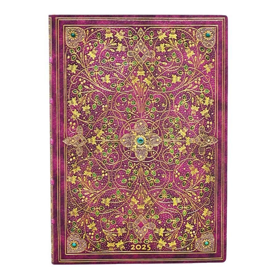 スケジュール帳 正規品 paperblanks ペーパーブランクス MIDI Flexis ソフトカバー 2025年 ダイアリー 日本語版 手帳 ミディ ダイヤモンド ジュビリー | paperblanks