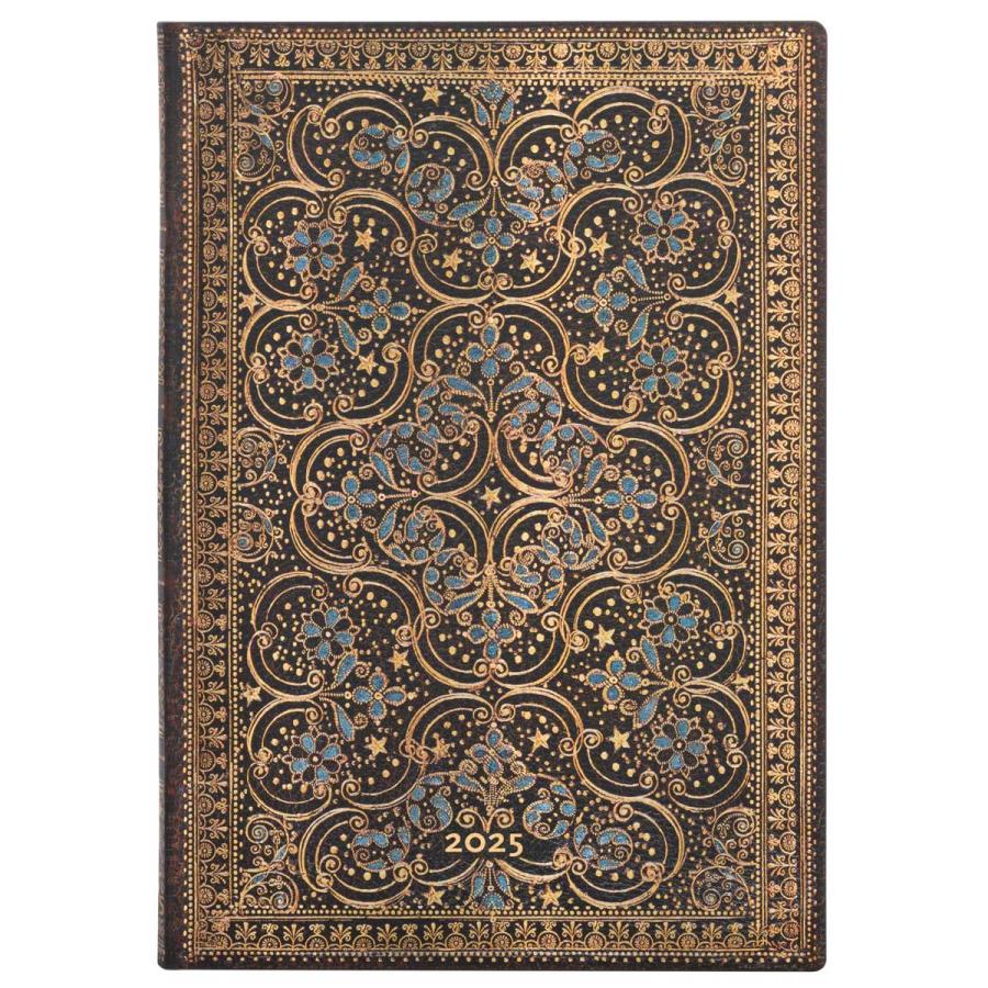 スケジュール帳 正規品 paperblanks ペーパーブランクス MIDI Flexis ソフトカバー 2025年 ダイアリー 日本語版 手帳 ミディ 王政復古 | paperblanks