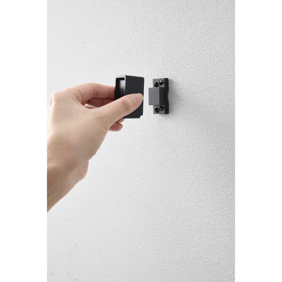 靴べらロング 山崎実業 正規品 tower タワー マグネットで付けるウォール靴ベラ 石こうボード壁対応 靴べら  ブラック | tower | 07
