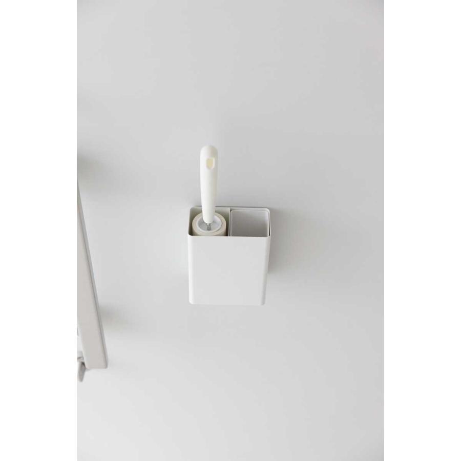 衣類用粘着クリーナースタンド 山崎実業 tower タワー マグネット粘着クリーナースタンド収納&ダストボックス 衣類用粘着ローラー ホワイト | tower | 04